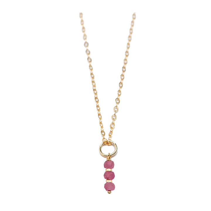 october - tourmaline - charm necklace