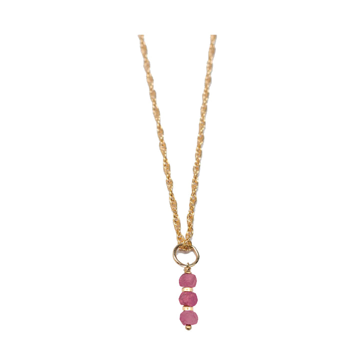 october - tourmaline - charm necklace