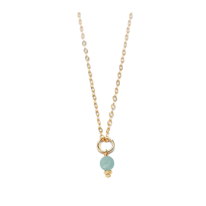 march - aquamarine - charm necklace