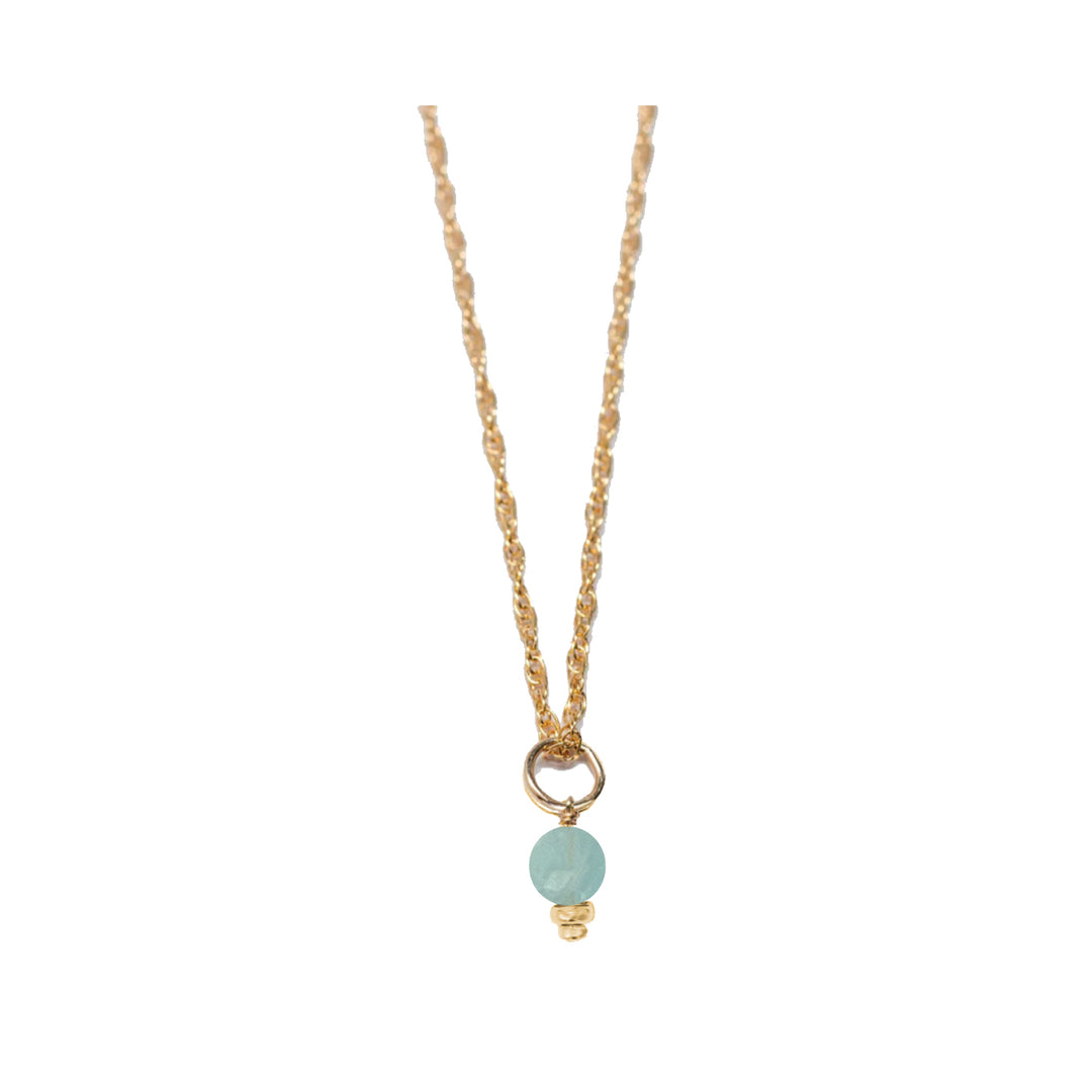 march - aquamarine - charm necklace