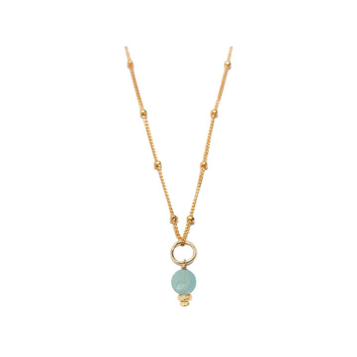 march - aquamarine - charm necklace