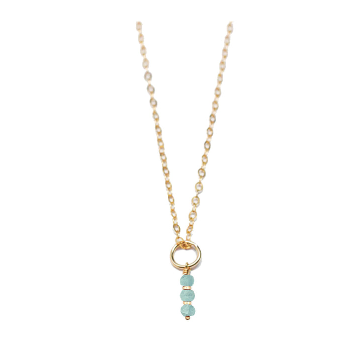 march - aquamarine - charm necklace