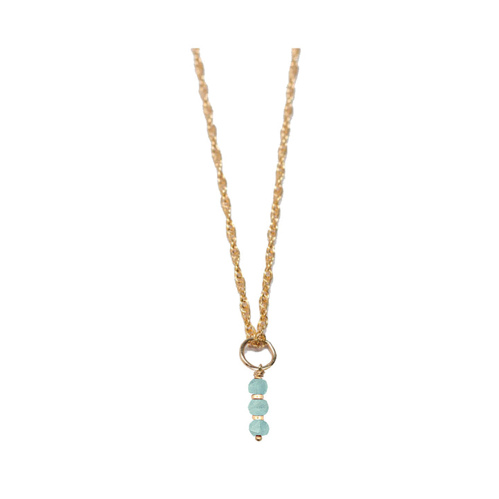 march - aquamarine - charm necklace