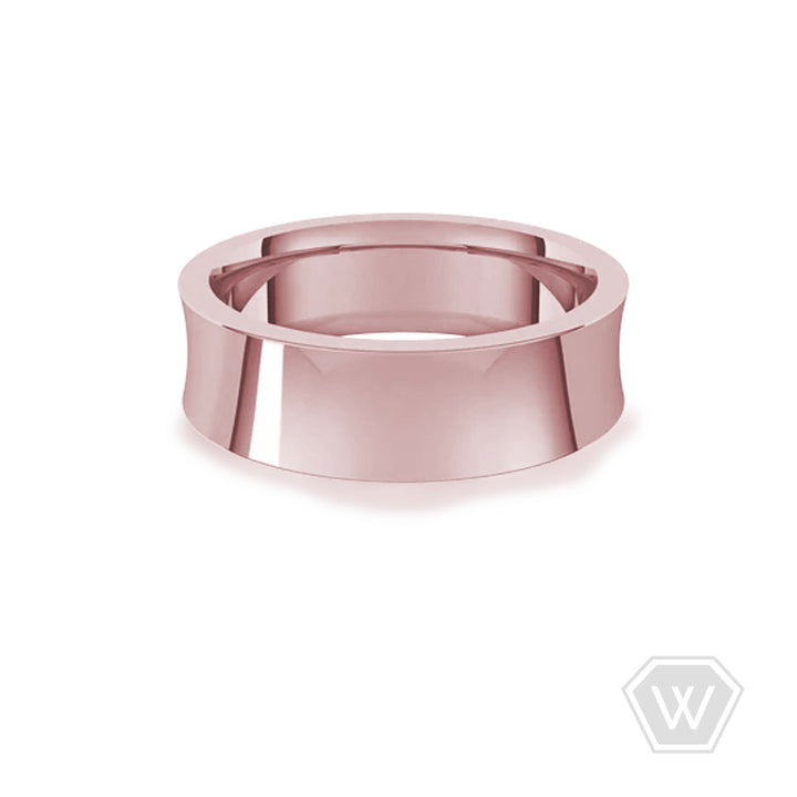 14K & 18K Concave Wedding Band - 6mm - workshopunderground.com