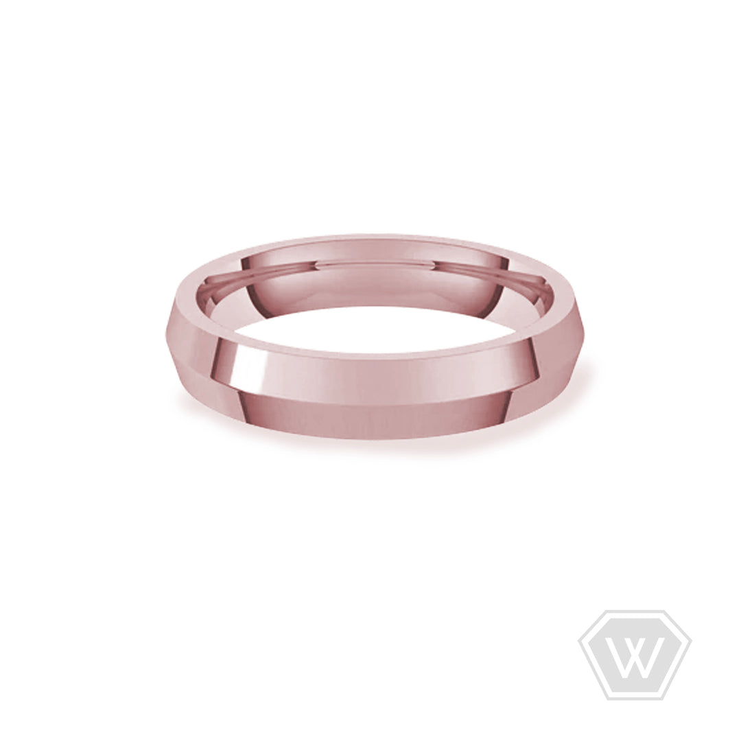 14K & 18K Knife Edge Wedding Band - 4mm - workshopunderground.com