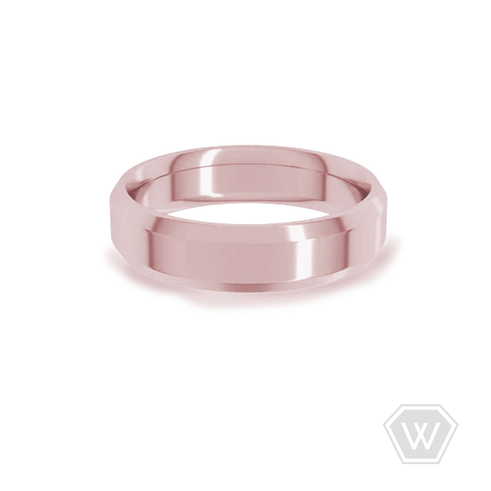 14K & 18K Beveled Edge Wedding Band - 5mm - workshopunderground.com