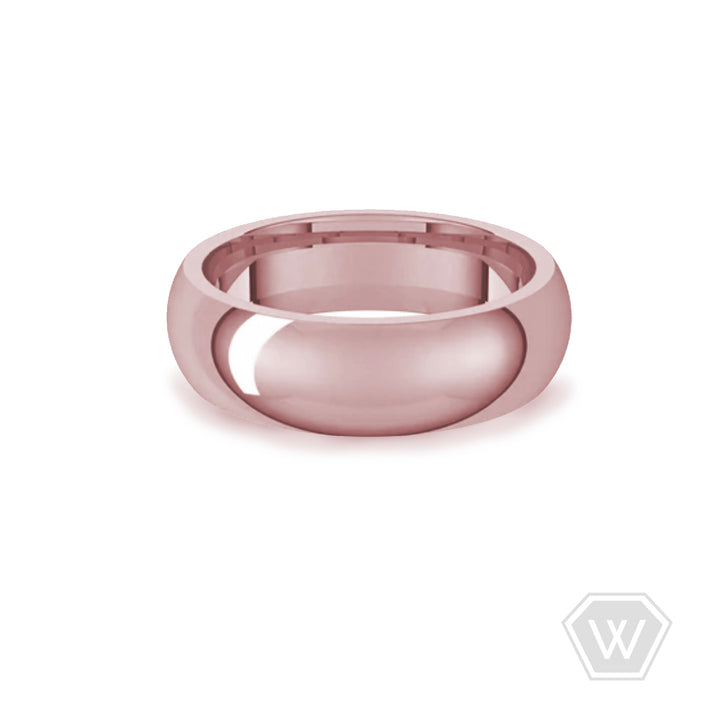 14K & 18K Dome Wedding Band - 6mm - workshopunderground.com