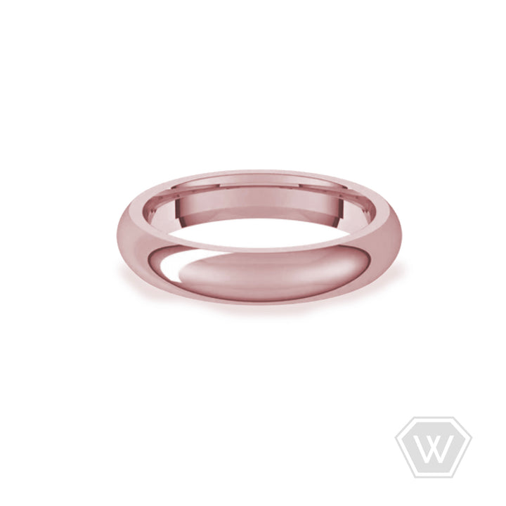 14K & 18K Dome Wedding Band - 4mm - workshopunderground.com