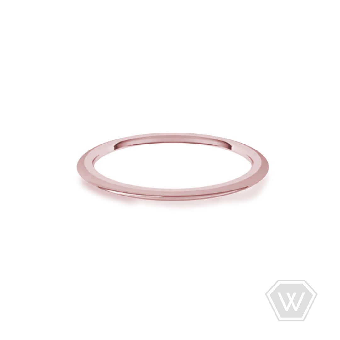 14K & 18K Dome Wedding Band - 1mm - workshopunderground.com