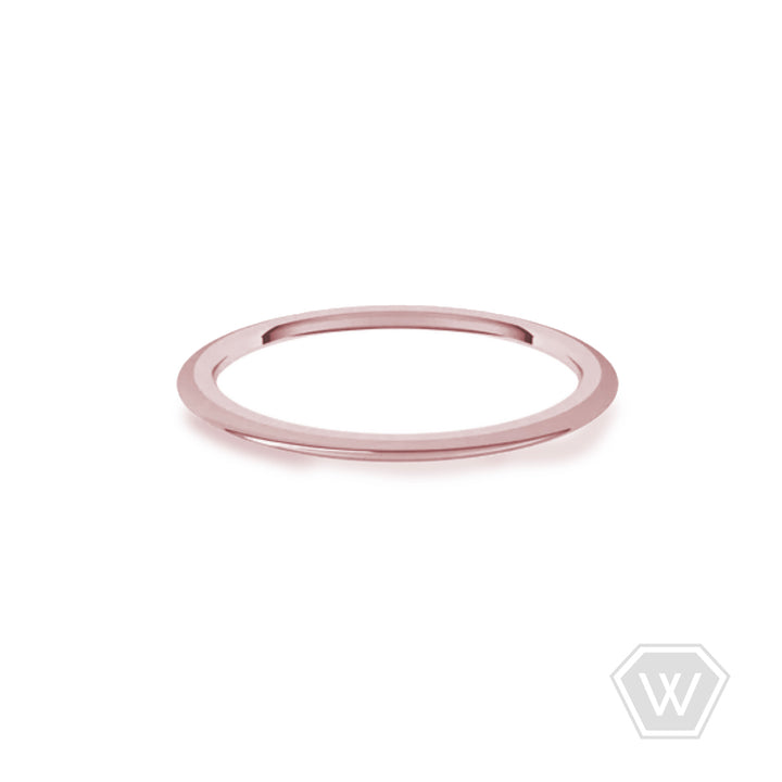 14K & 18K Dome Wedding Band - 1mm - workshopunderground.com