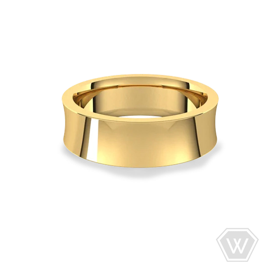 14K & 18K Concave Wedding Band - 6mm - workshopunderground.com