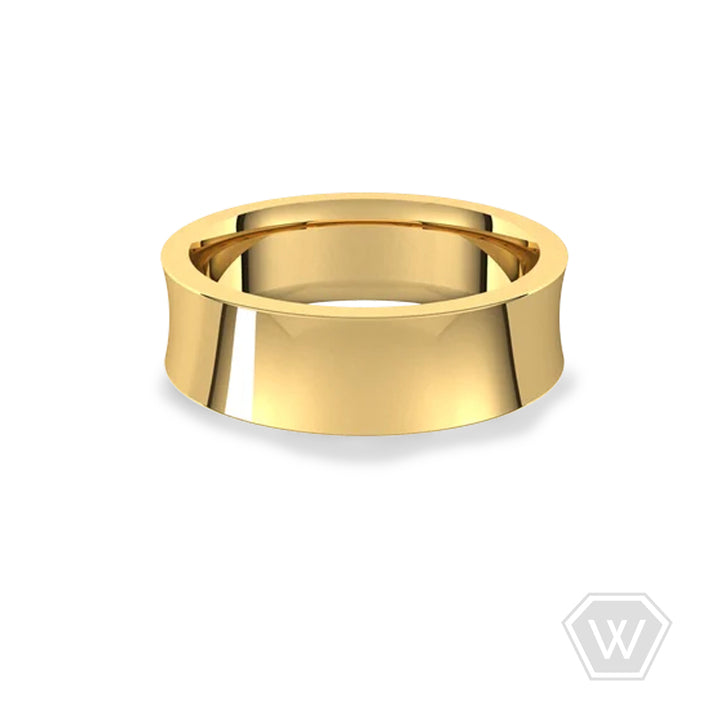 14K & 18K Concave Wedding Band - 6mm - workshopunderground.com