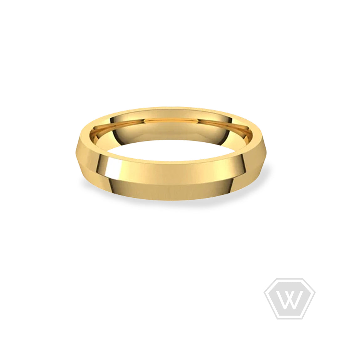 14K & 18K Knife Edge Wedding Band - 4mm - workshopunderground.com