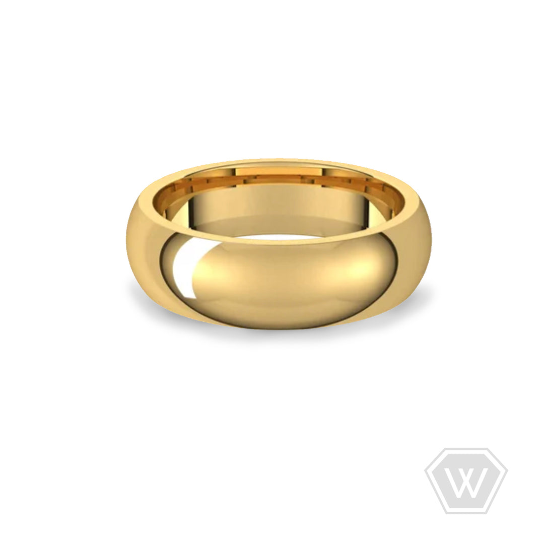 14K & 18K Dome Wedding Band - 6mm - workshopunderground.com