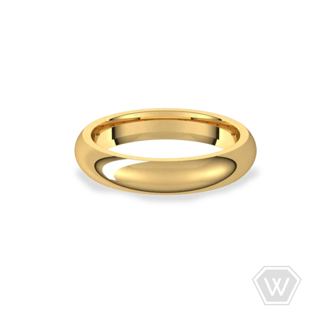 14K & 18K Dome Wedding Band - 4mm - workshopunderground.com