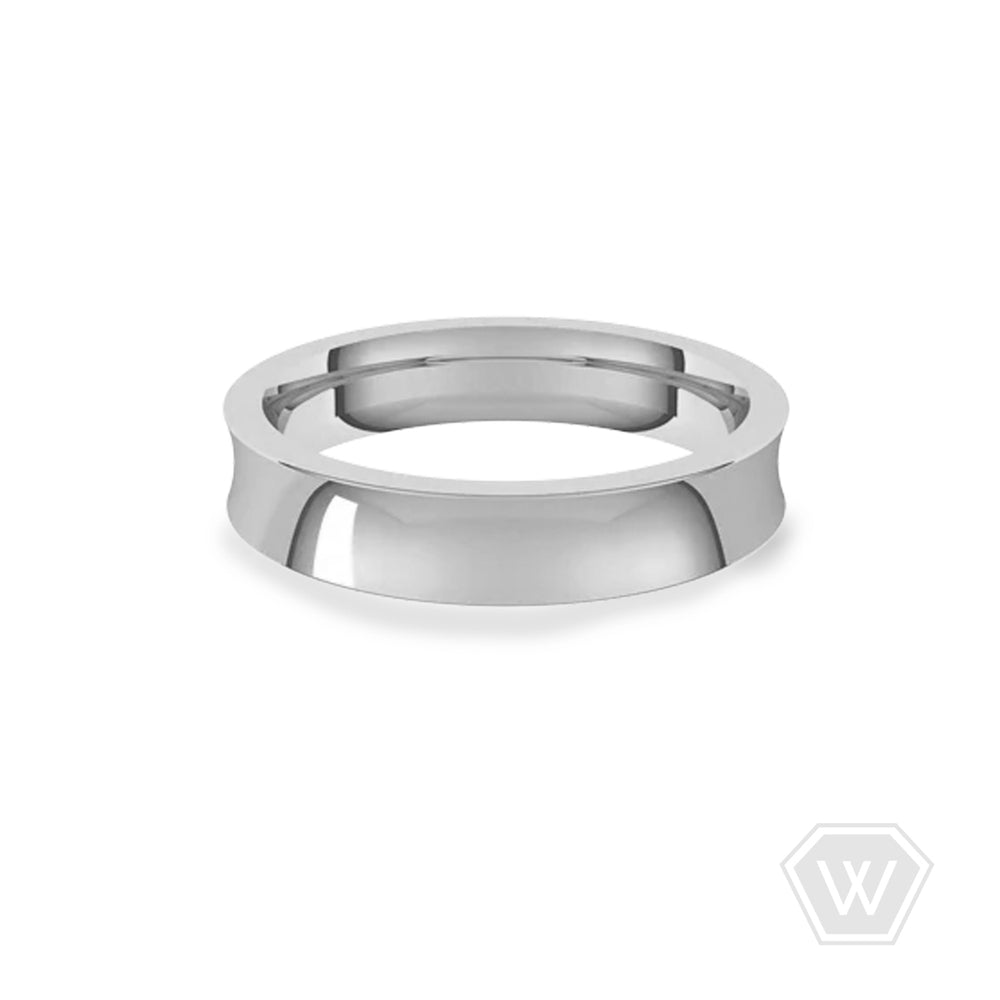 14K & 18K Concave Wedding Band - 4mm - workshopunderground.com