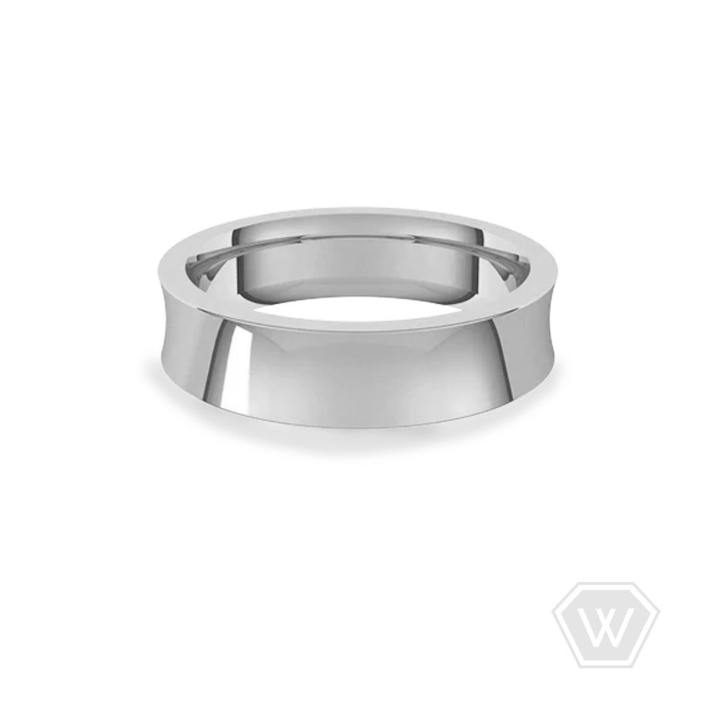14K & 18K Concave Wedding Band - 5mm - workshopunderground.com