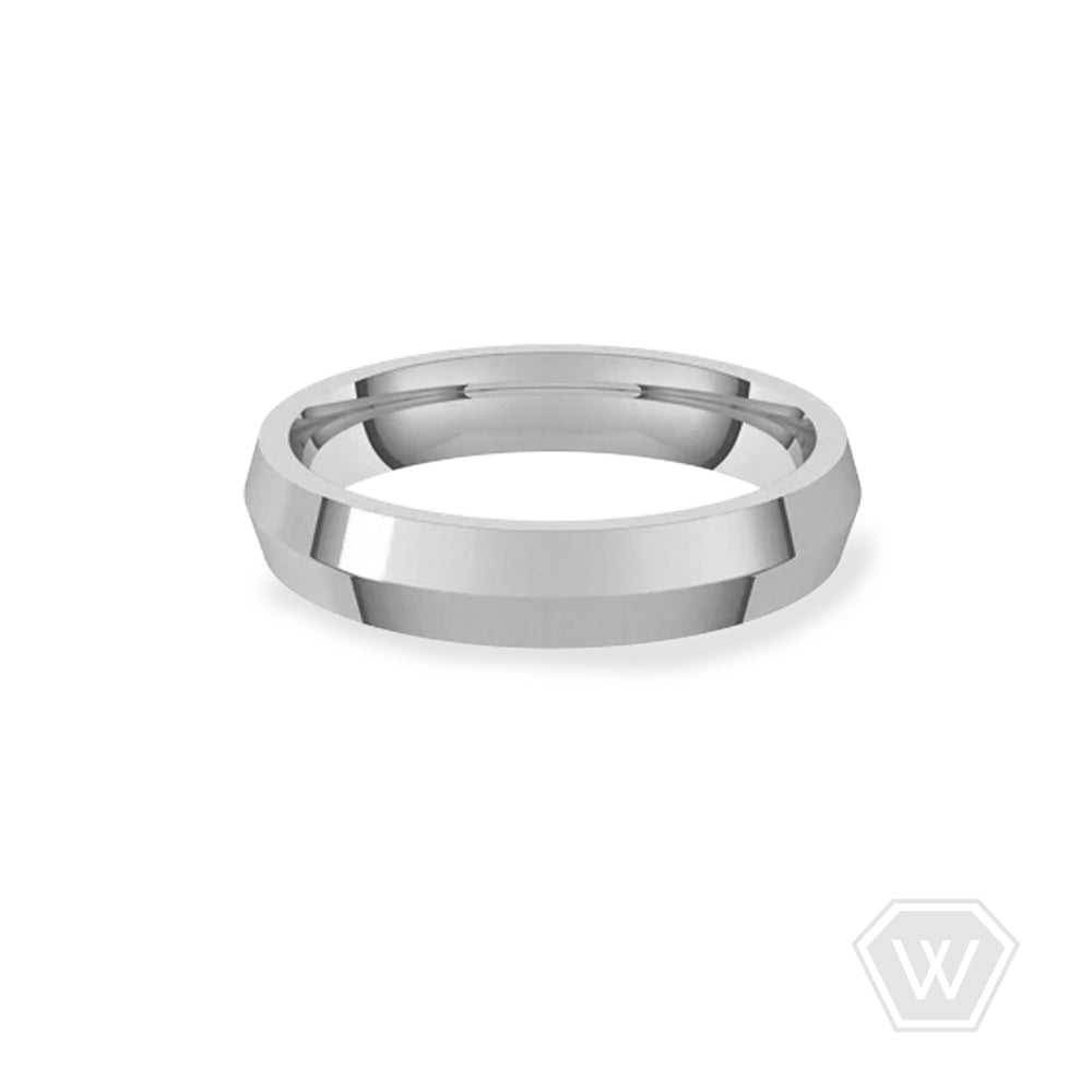 14K & 18K Knife Edge Wedding Band - 4mm - workshopunderground.com