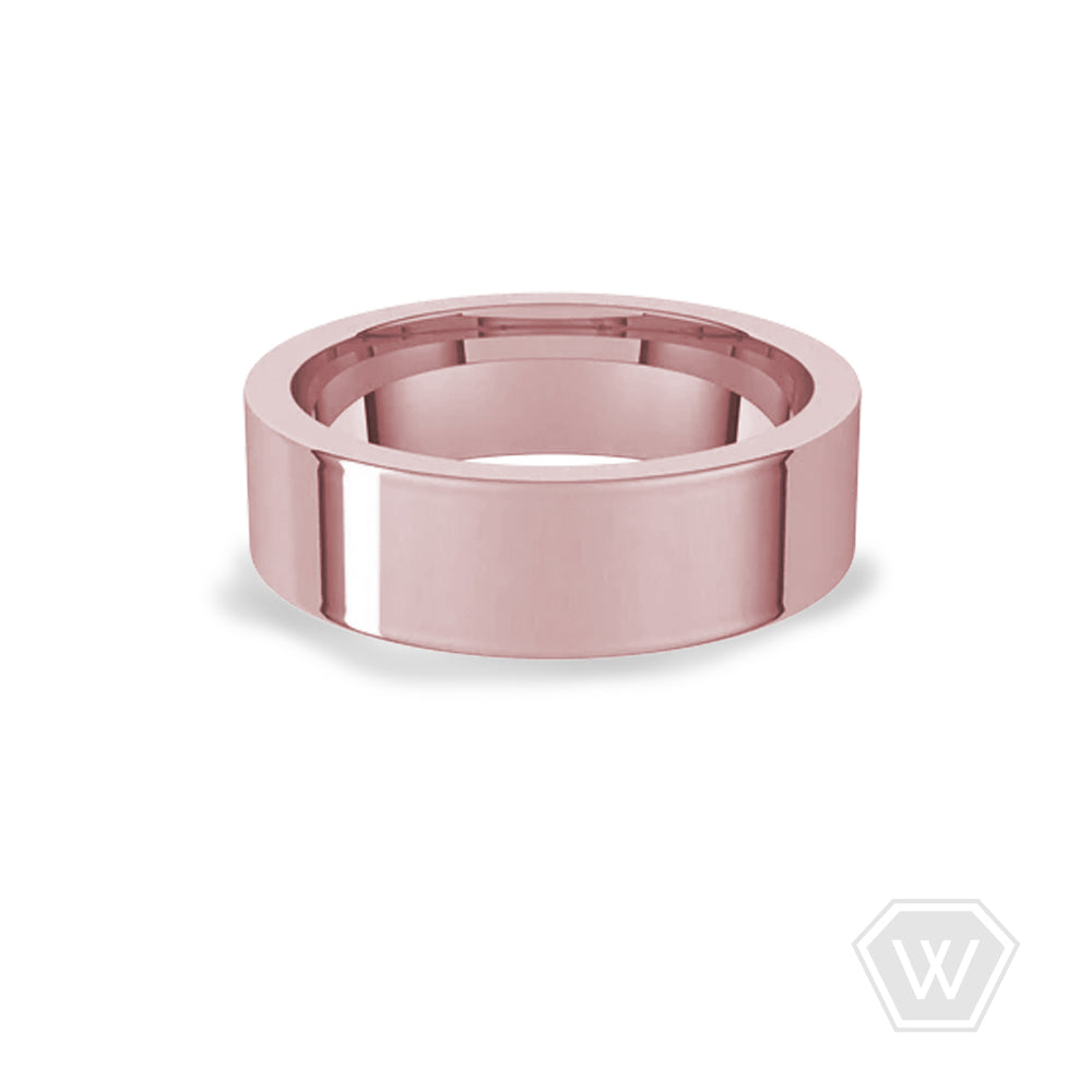 14K & 18K Flat Weddding Band - 6mm - workshopunderground.com