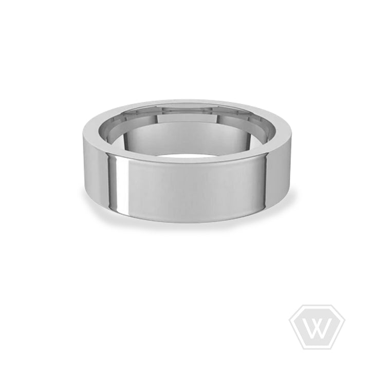 14K & 18K Flat Weddding Band - 6mm - workshopunderground.com