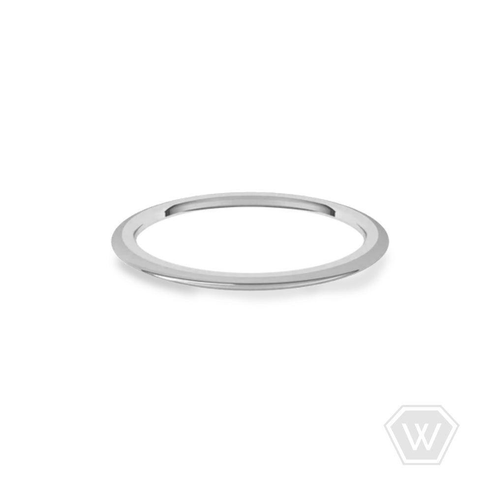 14K & 18K Dome Wedding Band - 1mm - workshopunderground.com