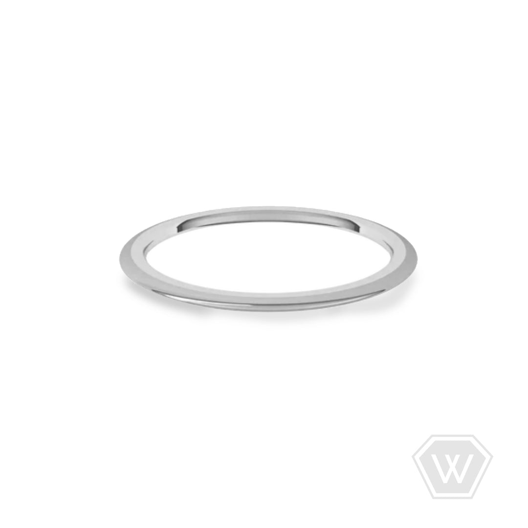 14K & 18K Dome Wedding Band - 1mm - workshopunderground.com
