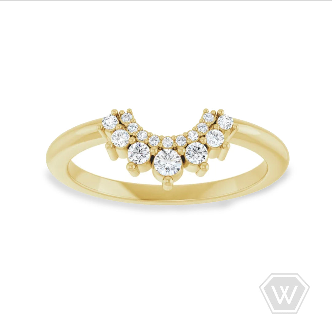 crown contour diamond band - .185 ctw - workshopunderground.com