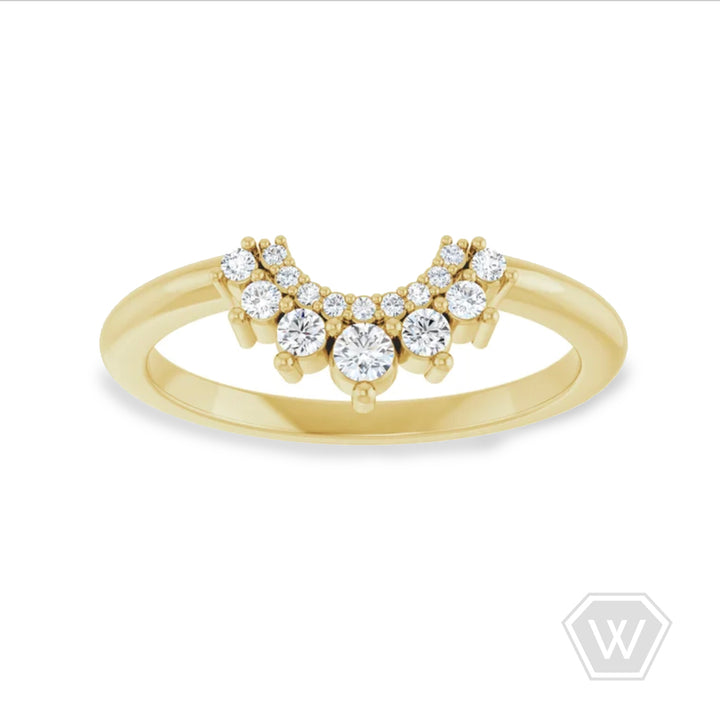 crown contour diamond band - .185 ctw - workshopunderground.com