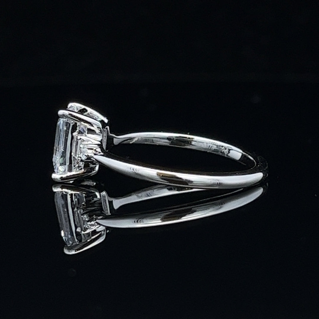 2 ctw emerald-cut diamond engagement ring - workshopunderground.com