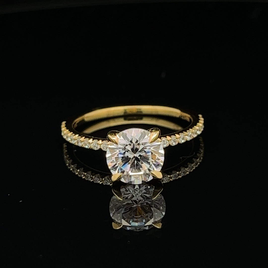 1 1/2 ctw french-set round diamond engagement ring - workshopunderground.com