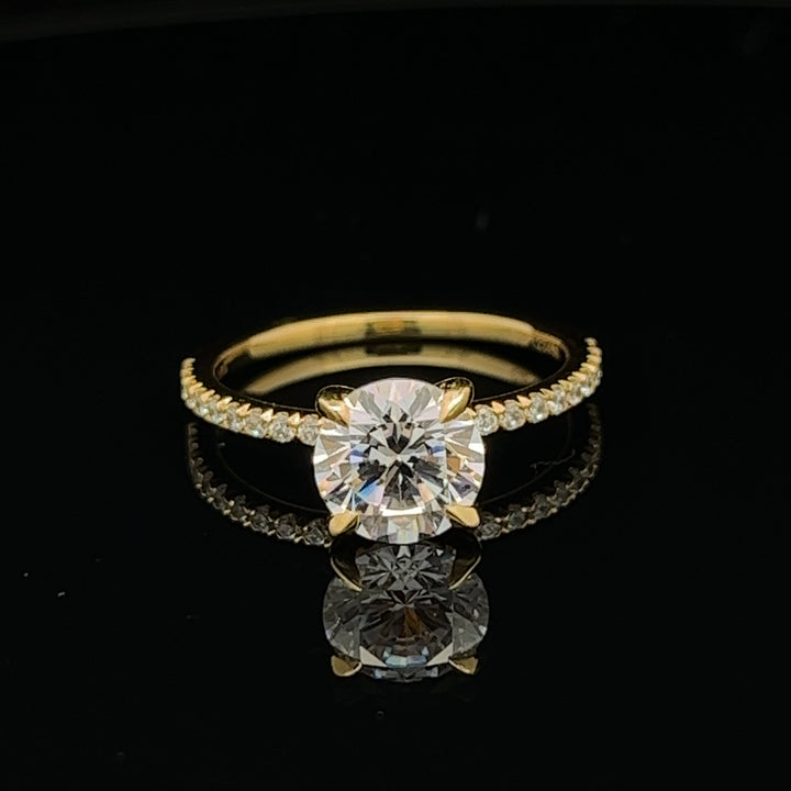 1 1/2 ctw french-set round diamond engagement ring - workshopunderground.com