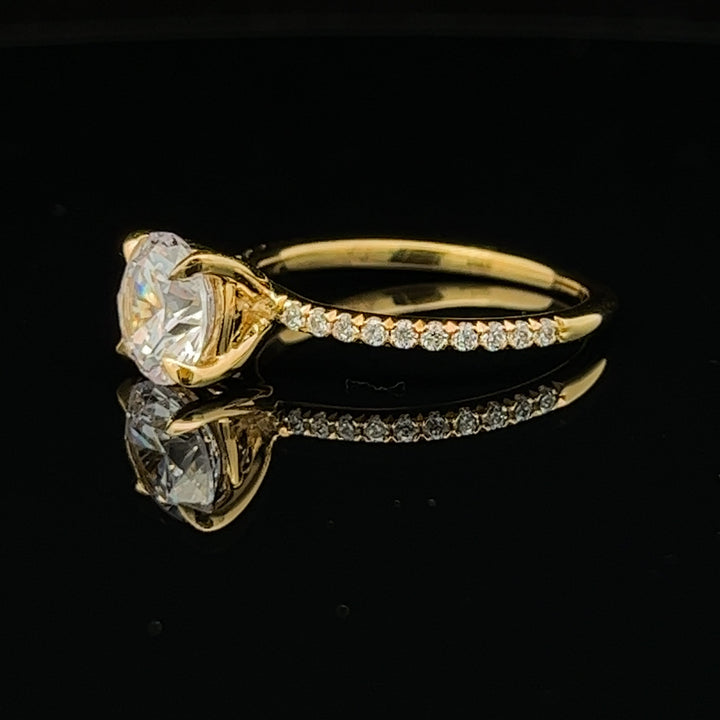 1 1/2 ctw french-set round diamond engagement ring - workshopunderground.com
