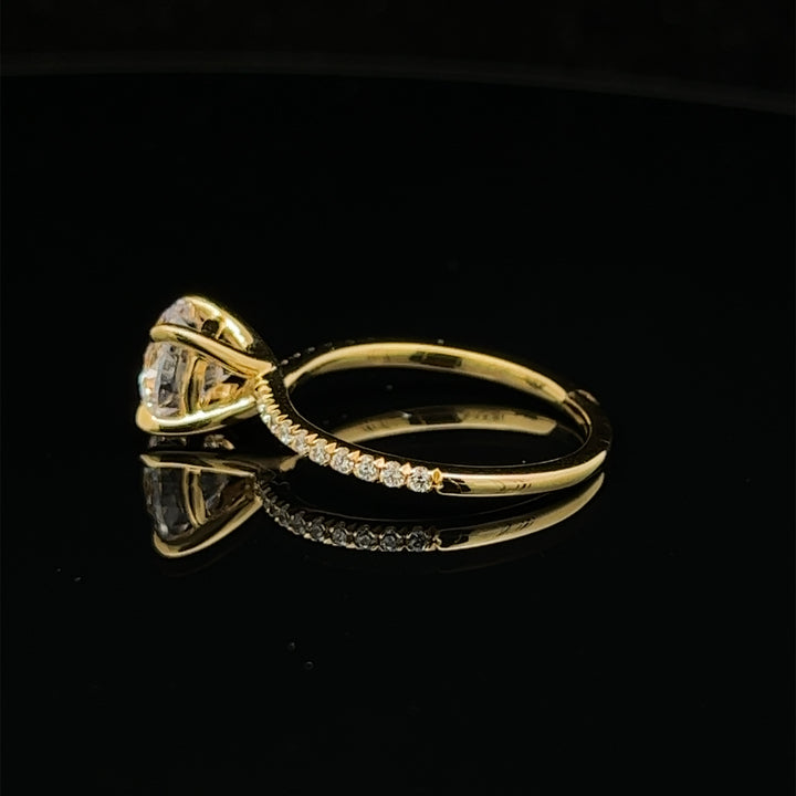 1 1/2 ctw french-set round diamond engagement ring - workshopunderground.com