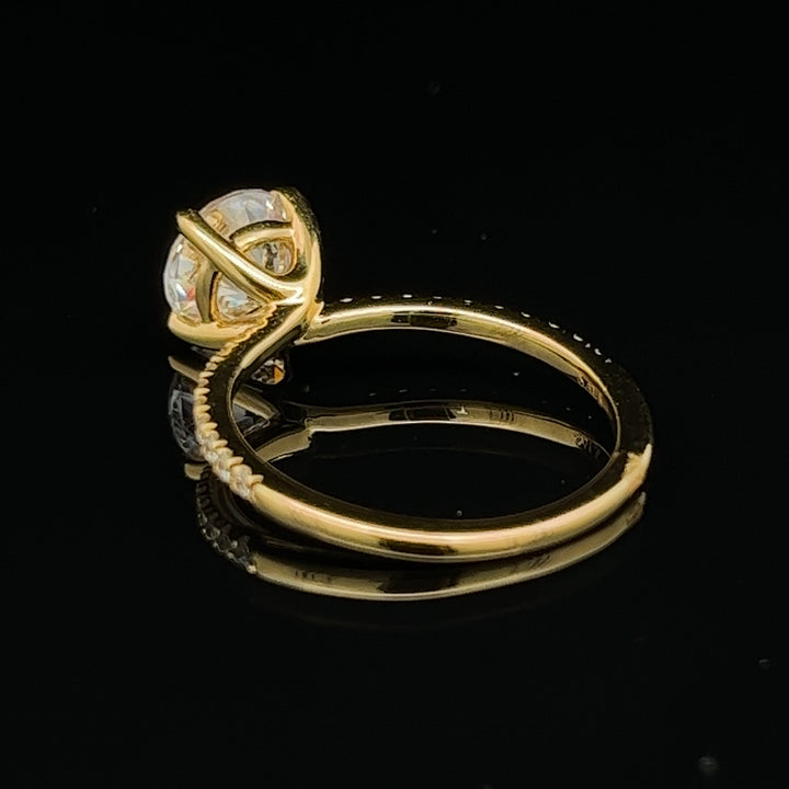 1 1/2 ctw french-set round diamond engagement ring - workshopunderground.com
