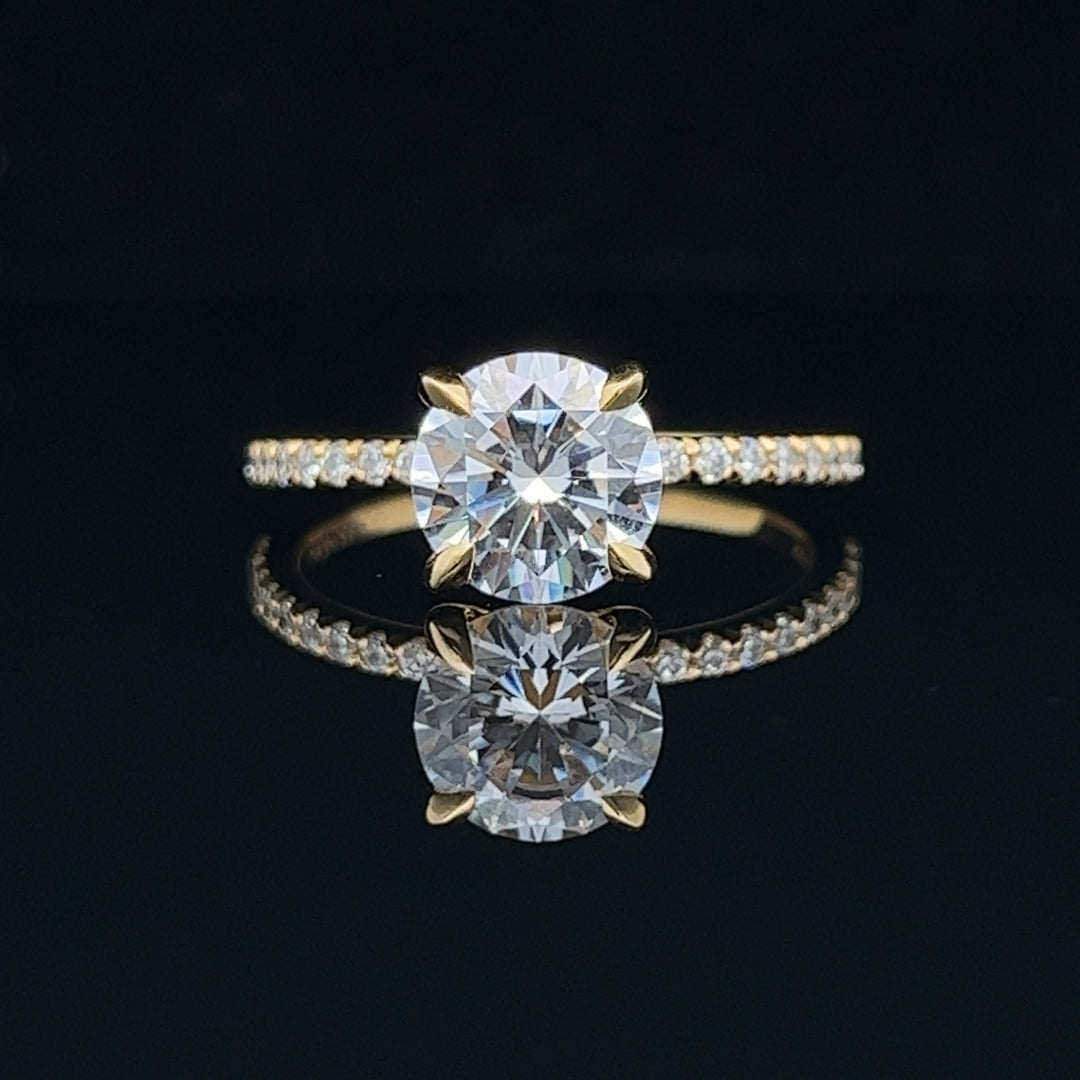 1 1/2 ctw french-set round diamond engagement ring - workshopunderground.com