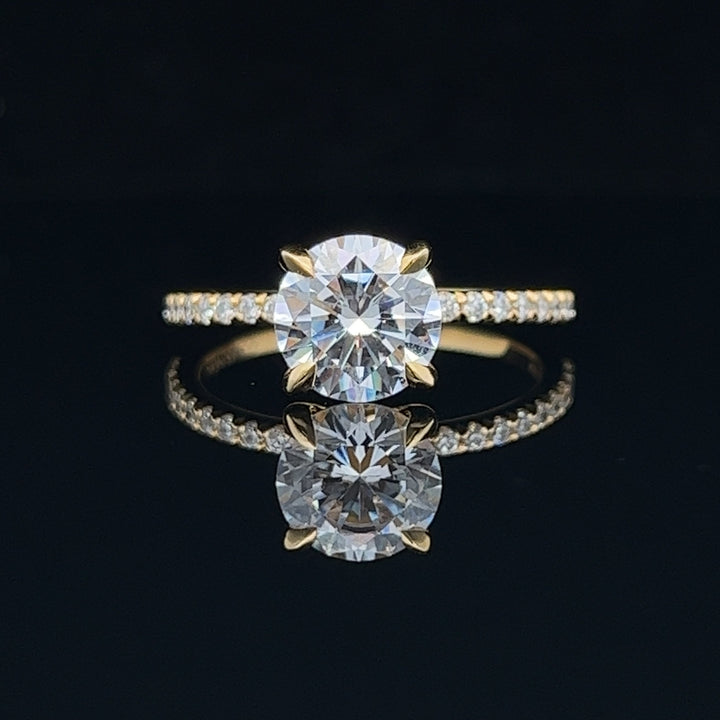 1 1/2 ctw french-set round diamond engagement ring - workshopunderground.com