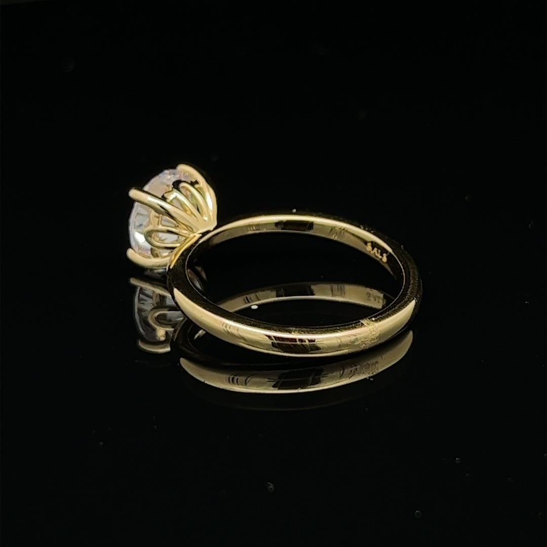 2 ctw floral solitaire round diamond engagement ring - workshopunderground.com