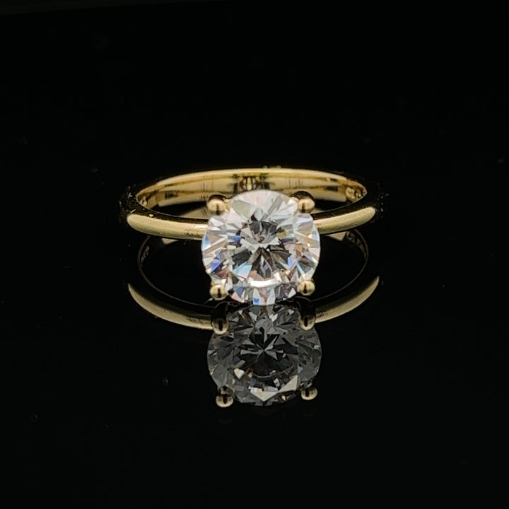 2 ctw floral solitaire round diamond engagement ring - workshopunderground.com