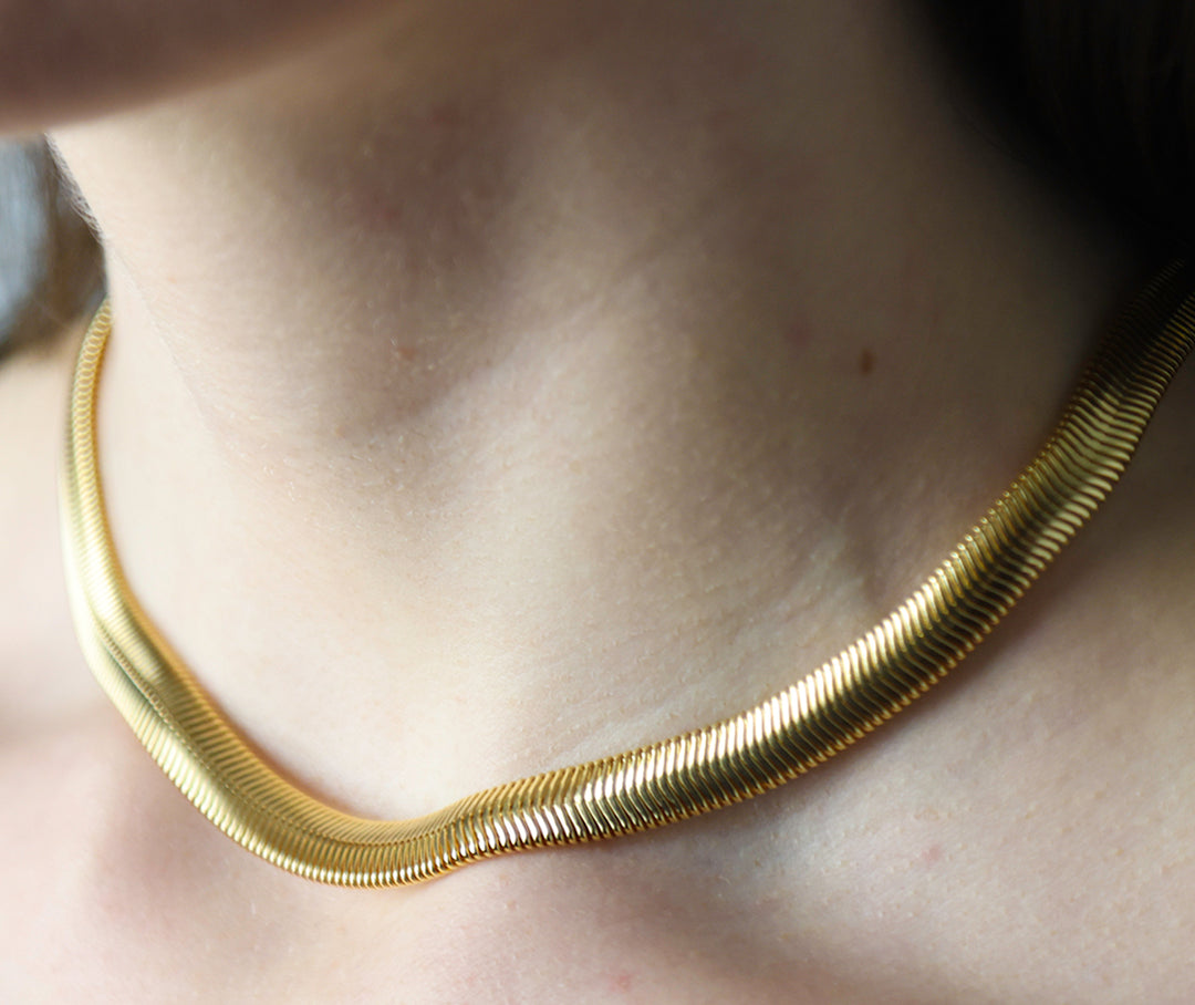 14K-gold-filled cobra necklace - 16" - workshopunderground.com