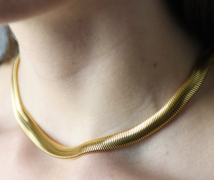 14K-gold-filled cobra necklace - 16" - workshopunderground.com