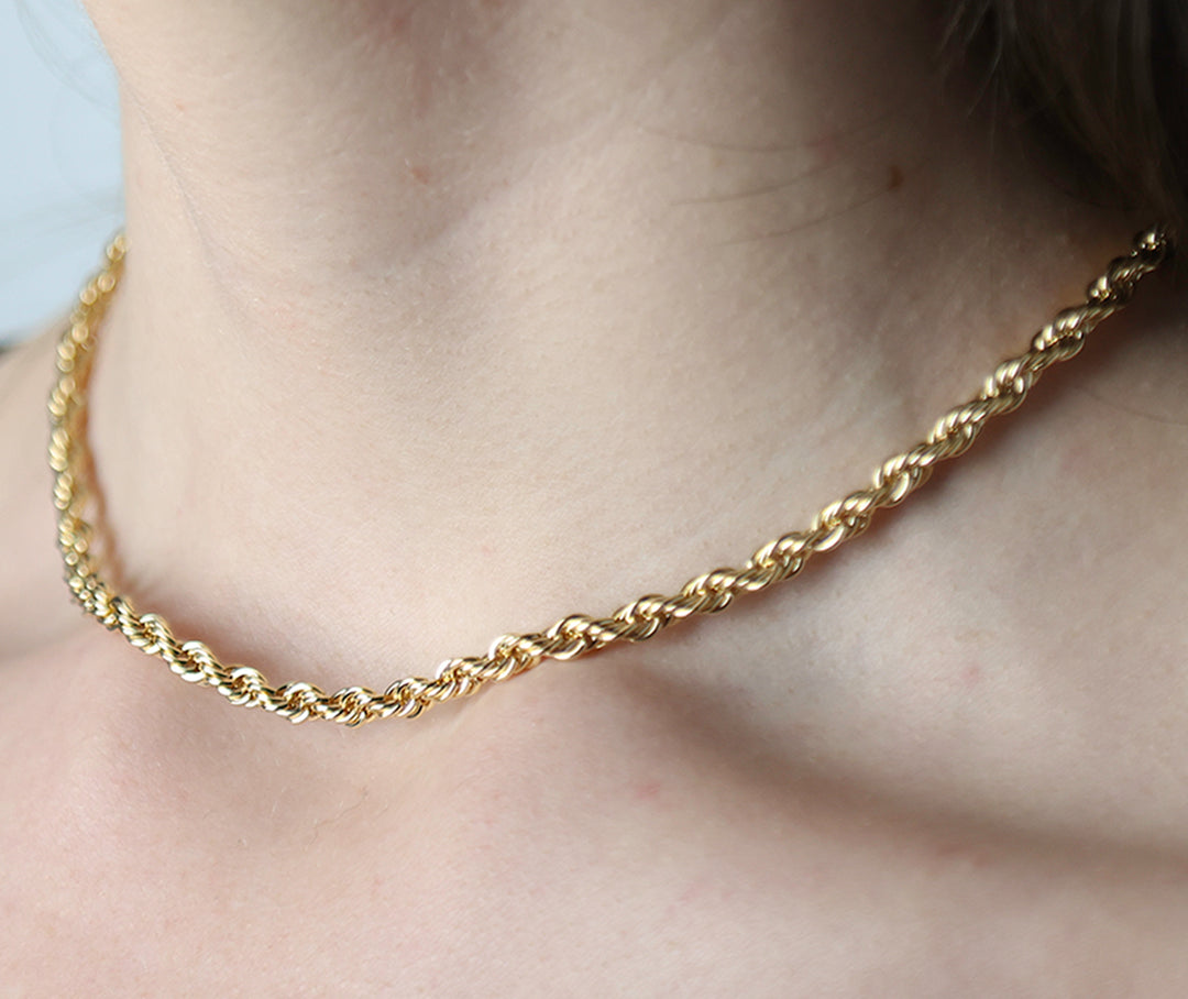 14K-gold-filled classic rope necklace - 16" - workshopunderground.com