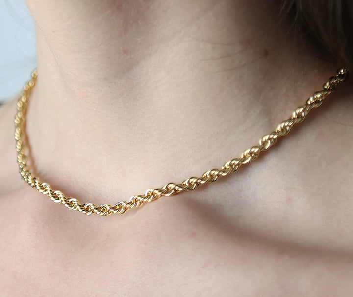 14K-gold-filled classic rope necklace - 16" - workshopunderground.com