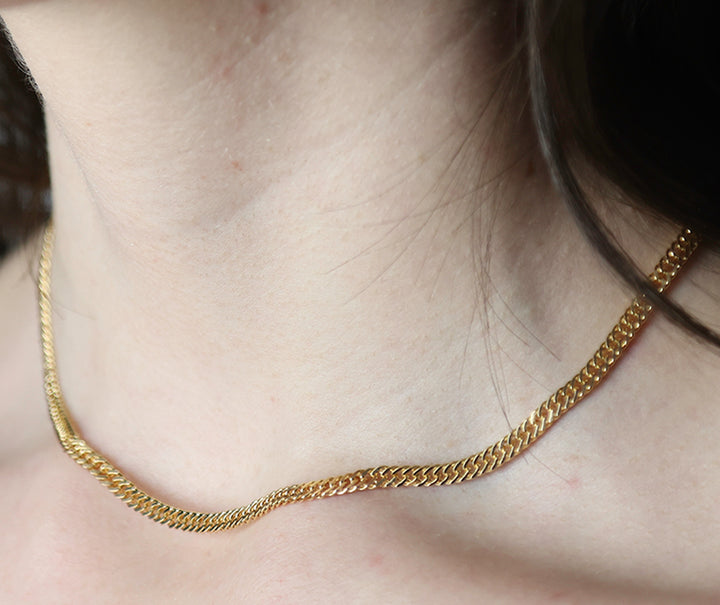 14K-gold-filled fancy curb chain necklace - 16" - workshopunderground.com
