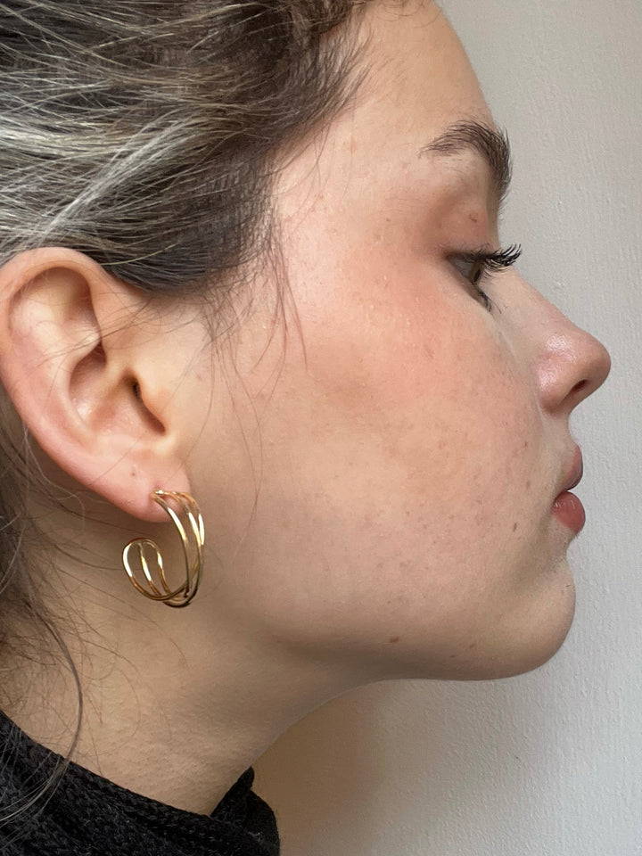 14K-gold-filled intertwined hoops - workshopunderground.com