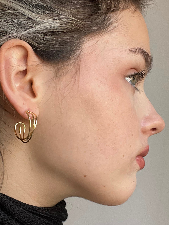 14K-gold-filled intertwined hoops - workshopunderground.com