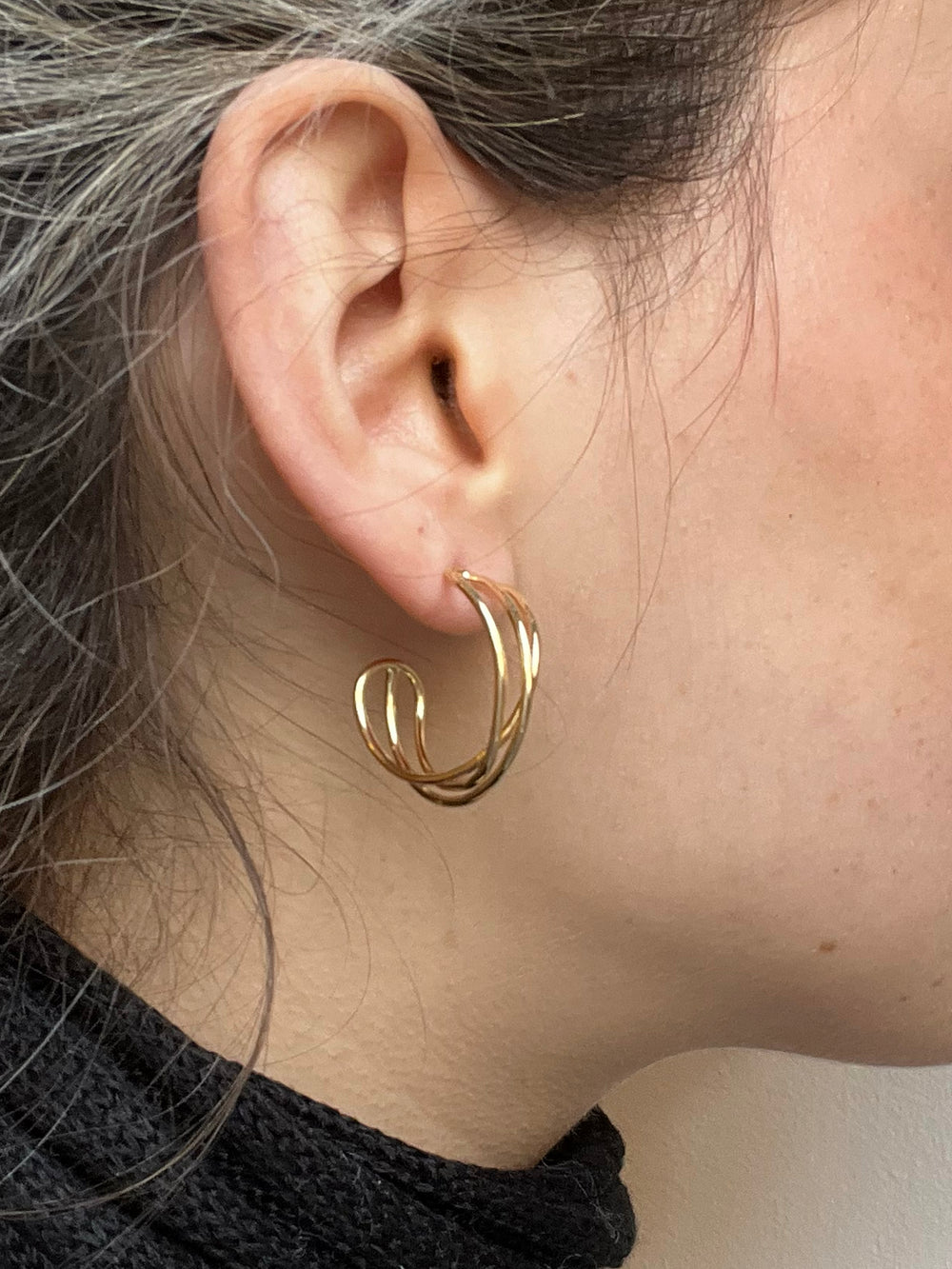 14K-gold-filled intertwined hoops - workshopunderground.com