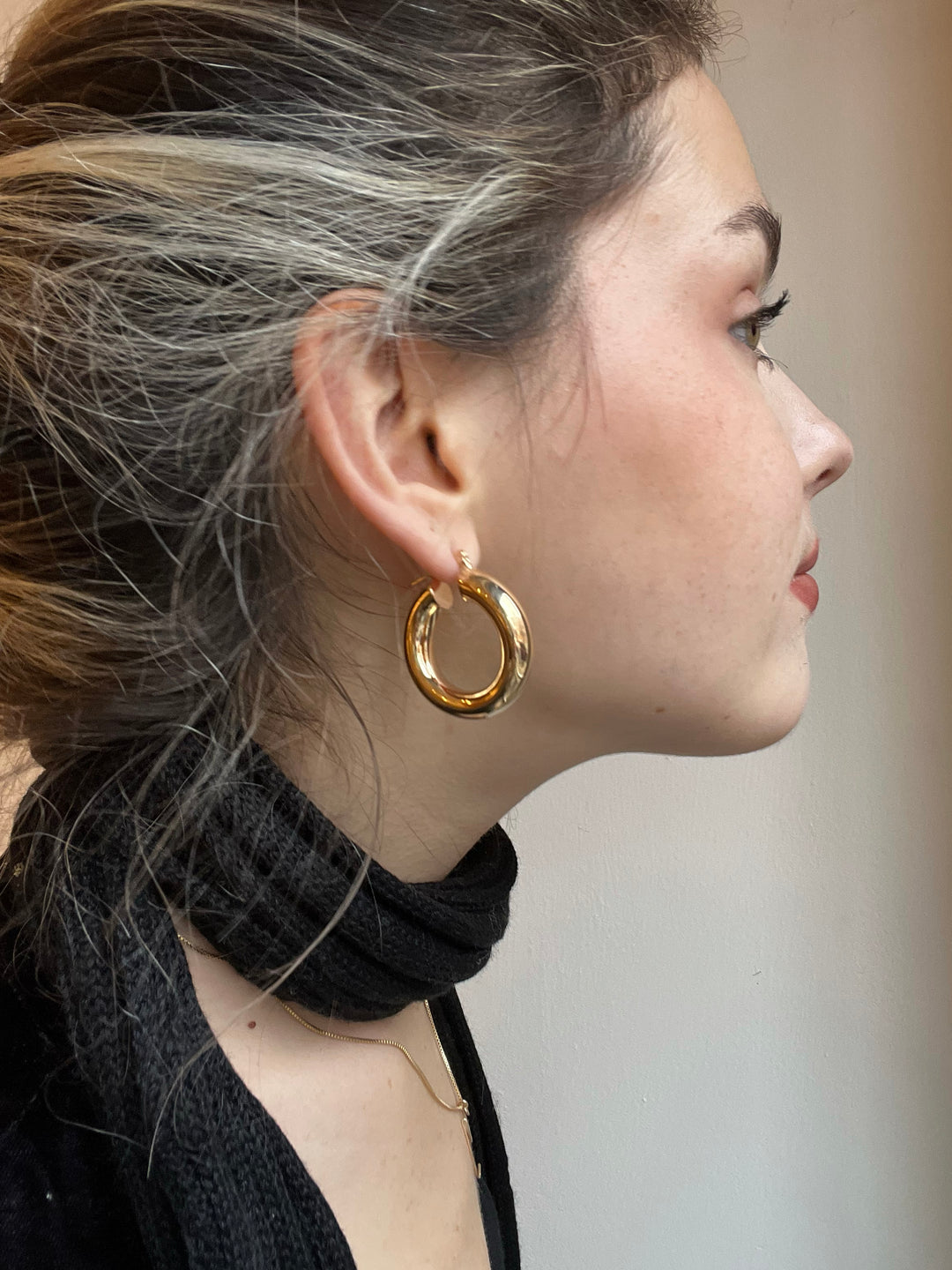 14K-gold-filled totally tubular big hoops - workshopunderground.com