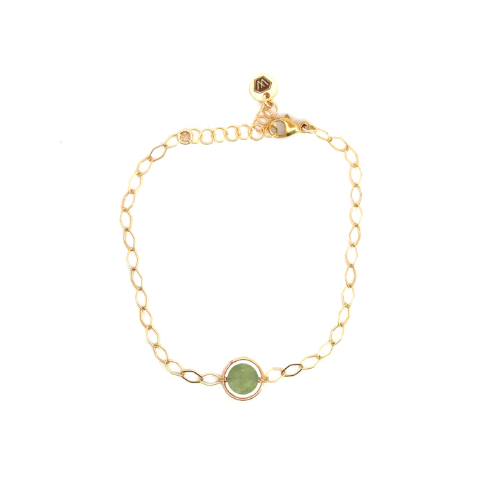 halo birthstone marquise link bracelet
