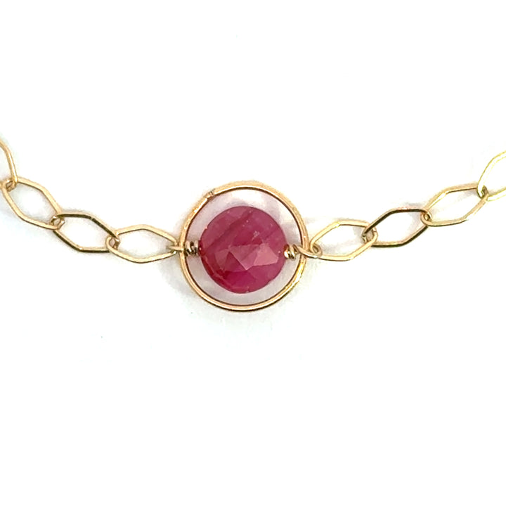 halo birthstone marquise link bracelet
