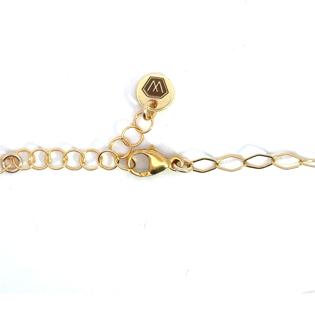halo birthstone marquise link bracelet